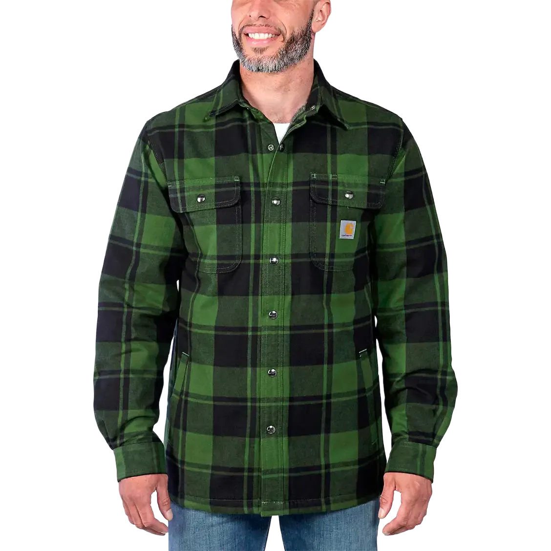 Flannel Sherpa-Lined Shirt Jacket Men skjorte/jakke