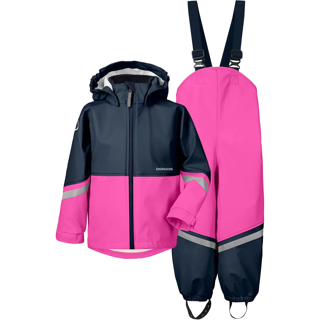 Didriksons Waterman Kids Set regnsæt - Plastic Pink - 90 cm - Regnsæt til børn