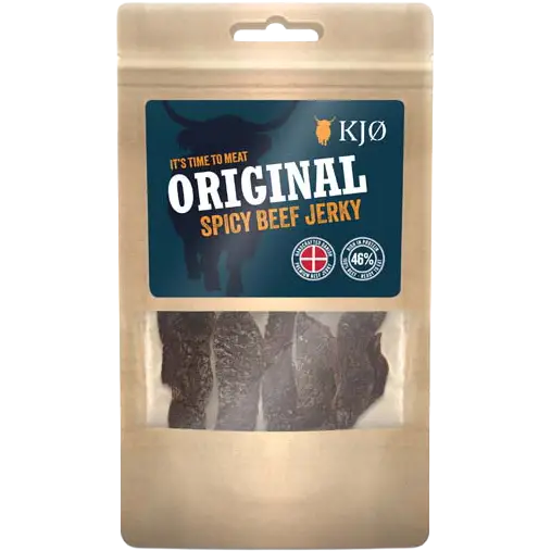 KJØ Spicy Beef Jerky 25g - Brun - One size - Mad og drikke