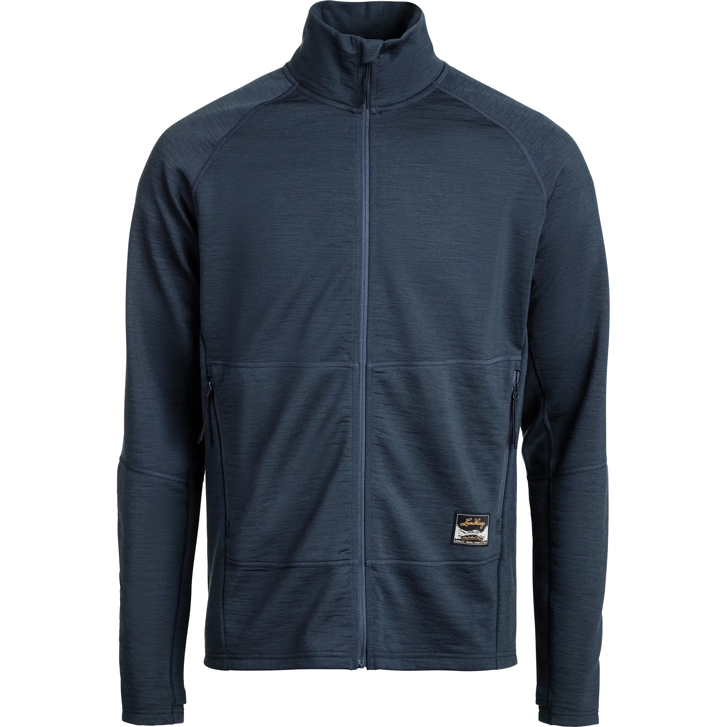 Lundhags Tived Merino Full Zip Men uldtrøje - Deep Blue - 2XL - Tynde trøjer