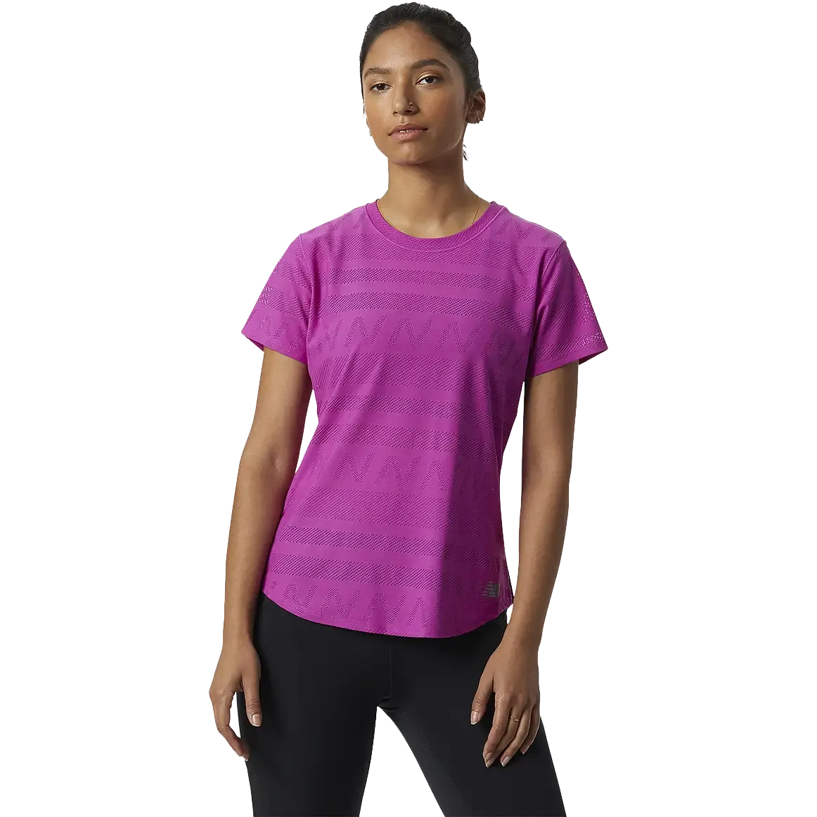 Q Speed Jacquard Short Sleeve Women løbe-T-shirt