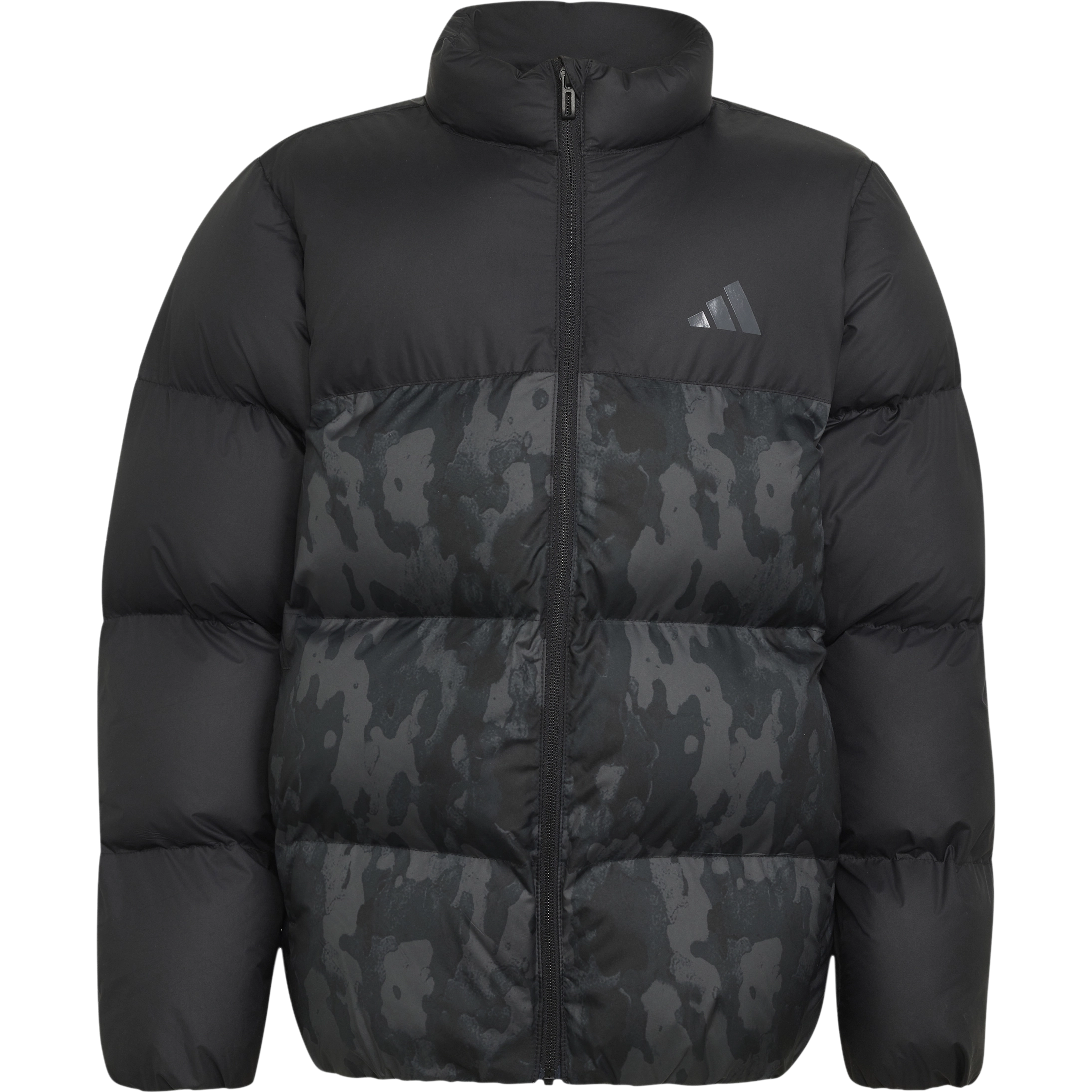 Adidas Synthetic Down Allover Print Jacket Juni - Black - 152 - Vinterjakker til børn
