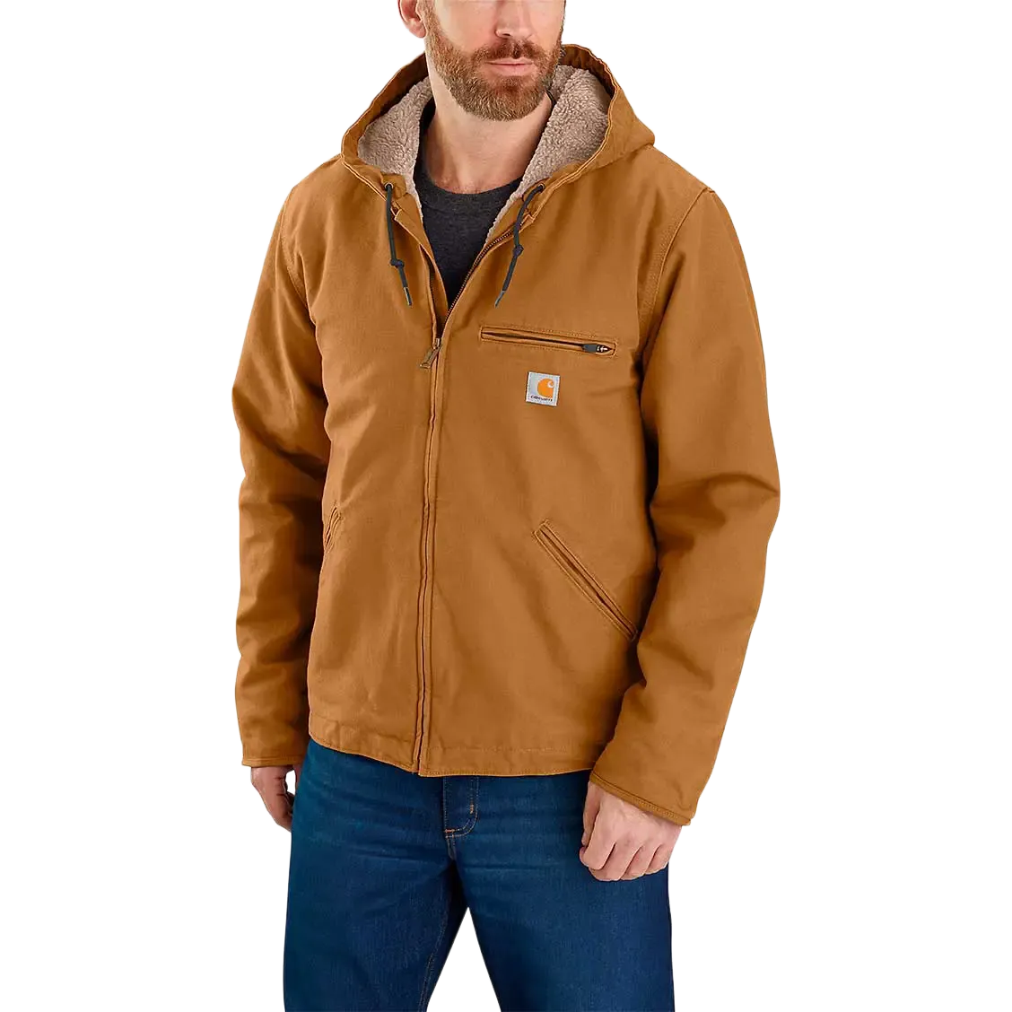 Washed Duck Sherpa Lined Jacket Men herrejakke