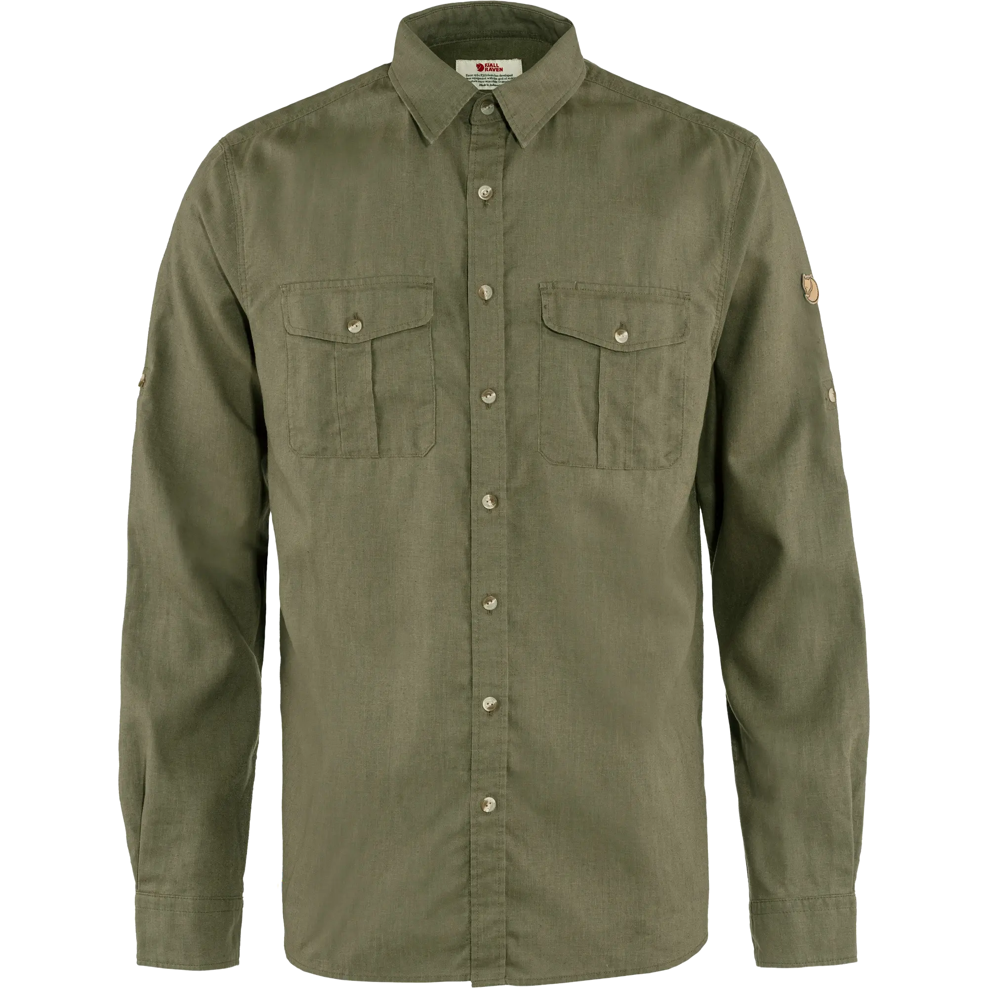 Fjällräven Övik Travel Shirt LS Men herreskjorte - Green - 2XL - Langærmet skjorter