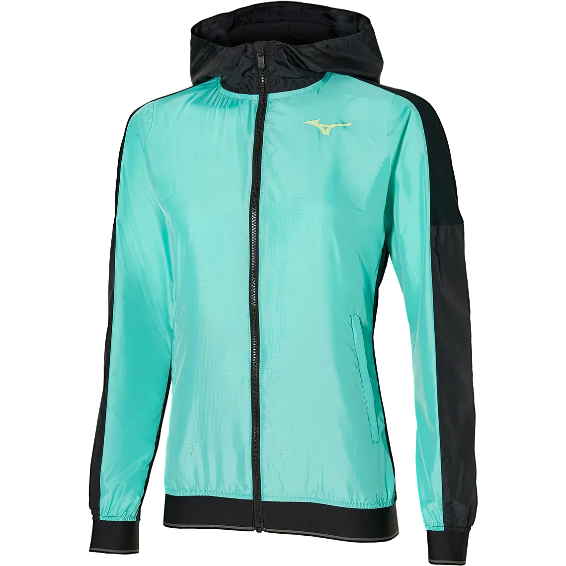 Mizuno Hoody Jacket Women - Turqoise - XS - Løbejakker