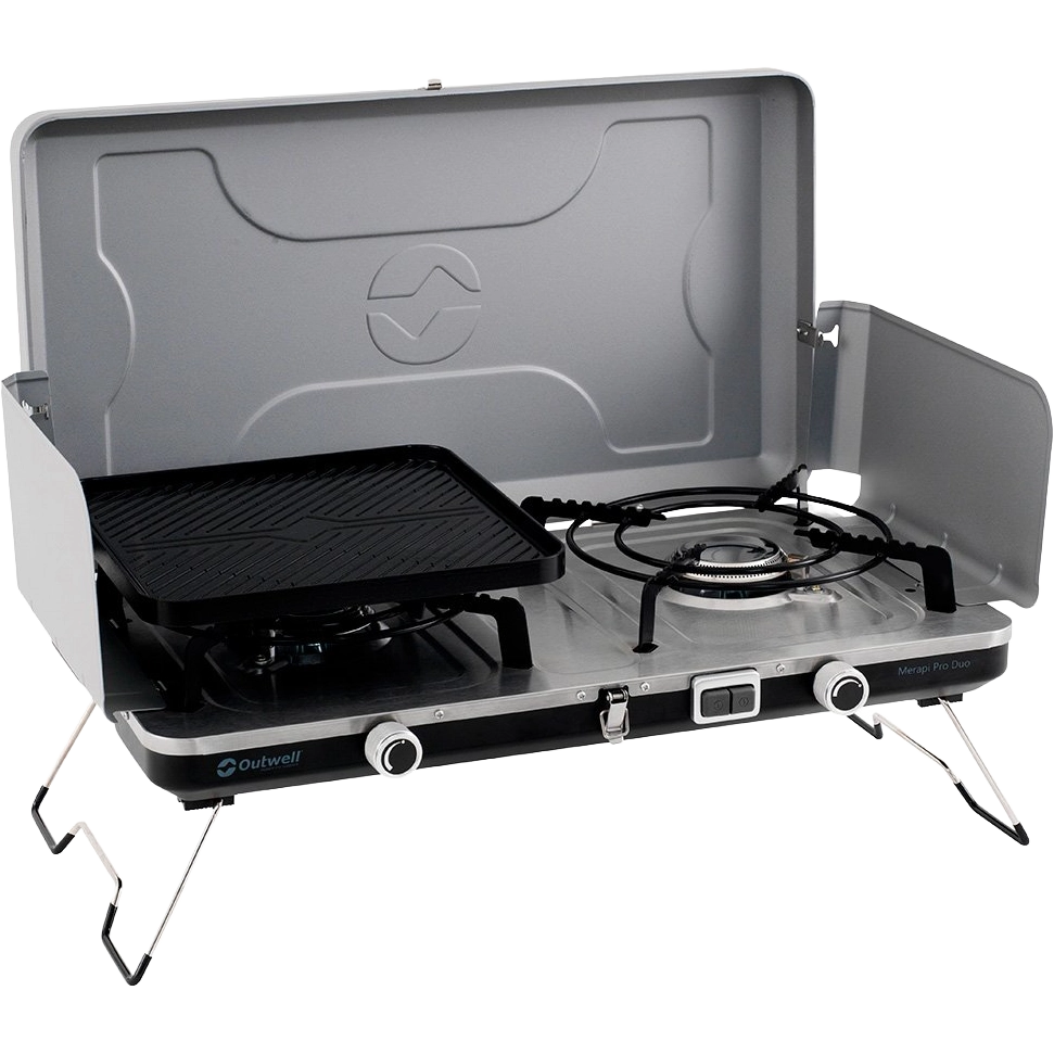 Merapi Pro Duo Deluxe gasbrännare - Silver Grey