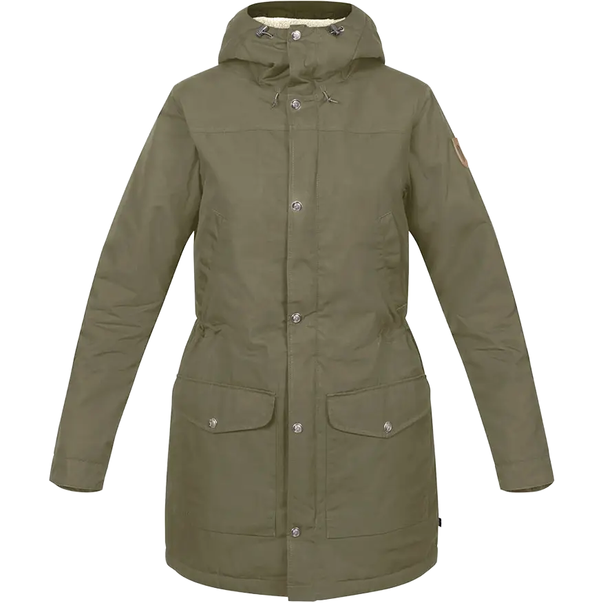 Fjällräven Greenland Winter Parka W damejakke - Laurel Green/Off White - XS - Vinterjakker