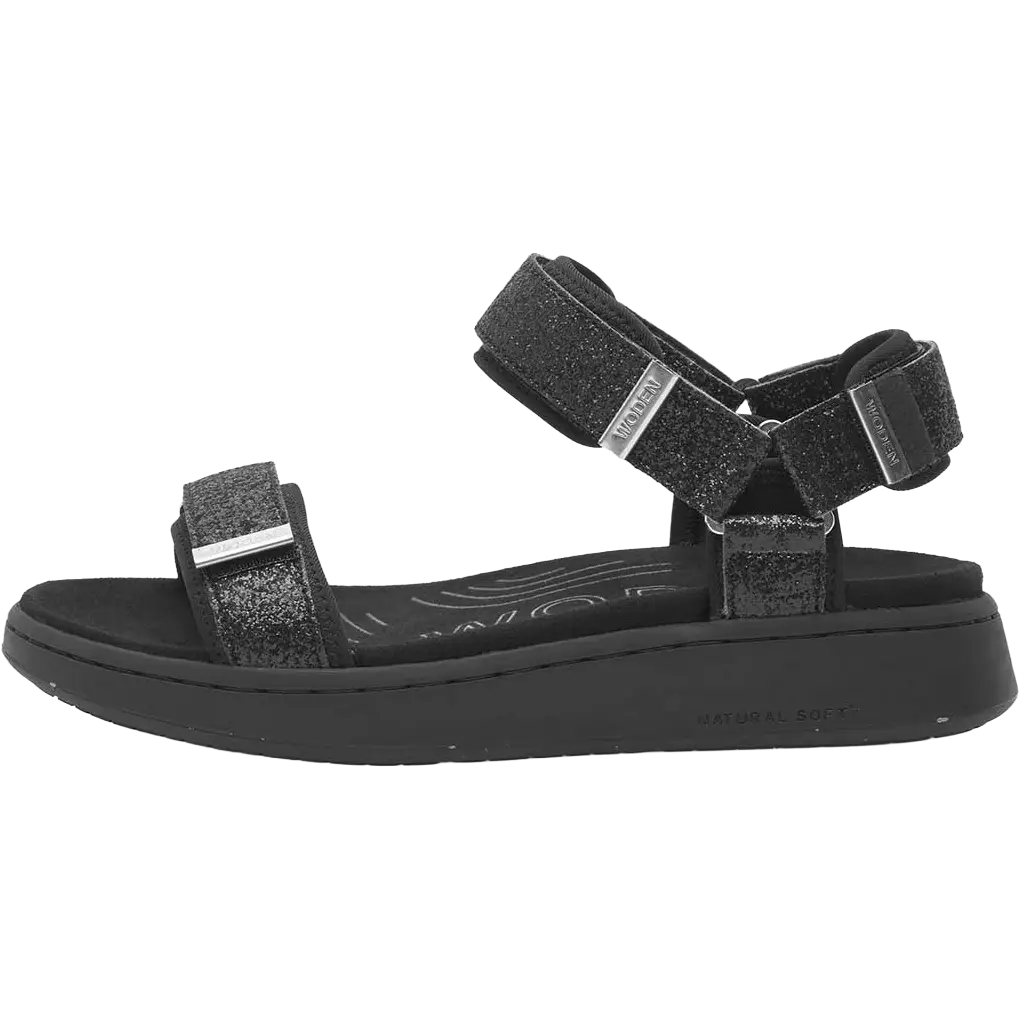 WODEN Line Glitter Sandal Women - Black - 40 - Sandaler