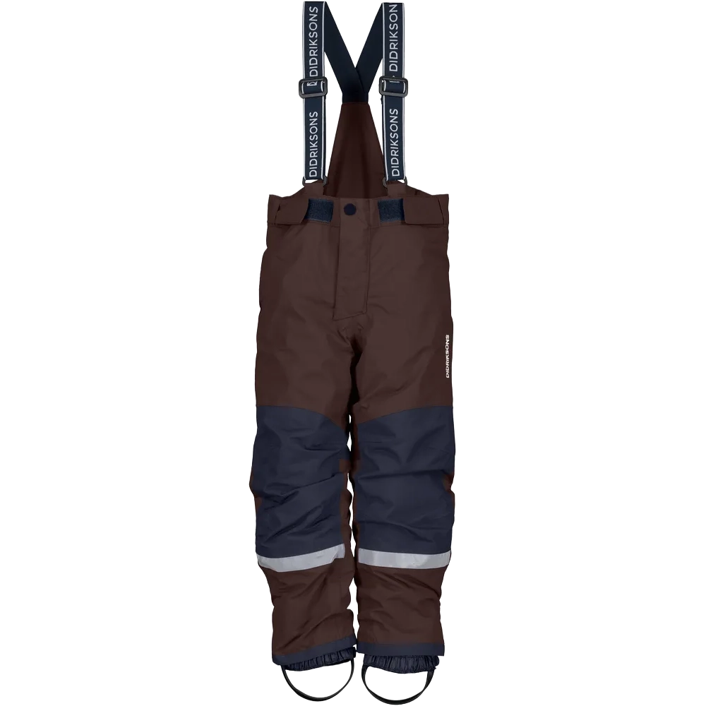 Didriksons Idre Kids Pants 7 - Shadow Brown - 110 cm - Skibukser til børn