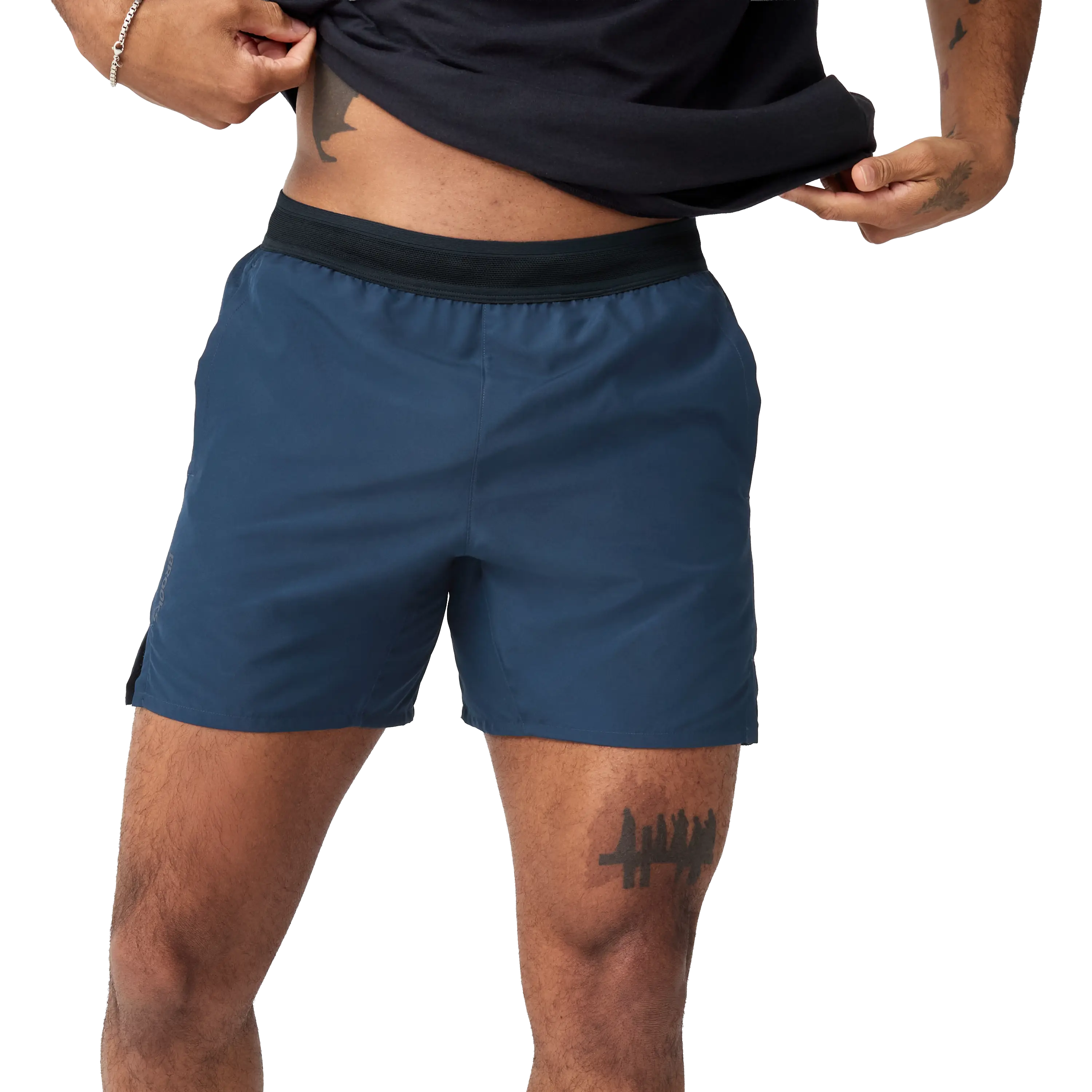 Brooks Dash 2-in-1 Short Men - Midnight Run / Black - XL - Løbeshorts
