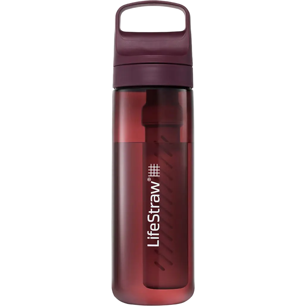 LifeStraw Go 2.0 Water Filter Bottle 22oz /0,65 liter - Merlot Me Away - One size - Vandflaske
