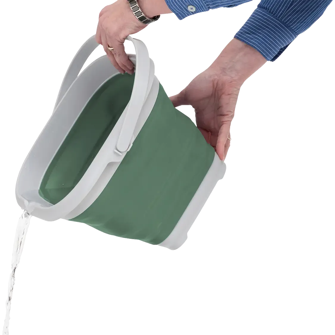 Collaps Bucket Square med lock hopfällbar hink