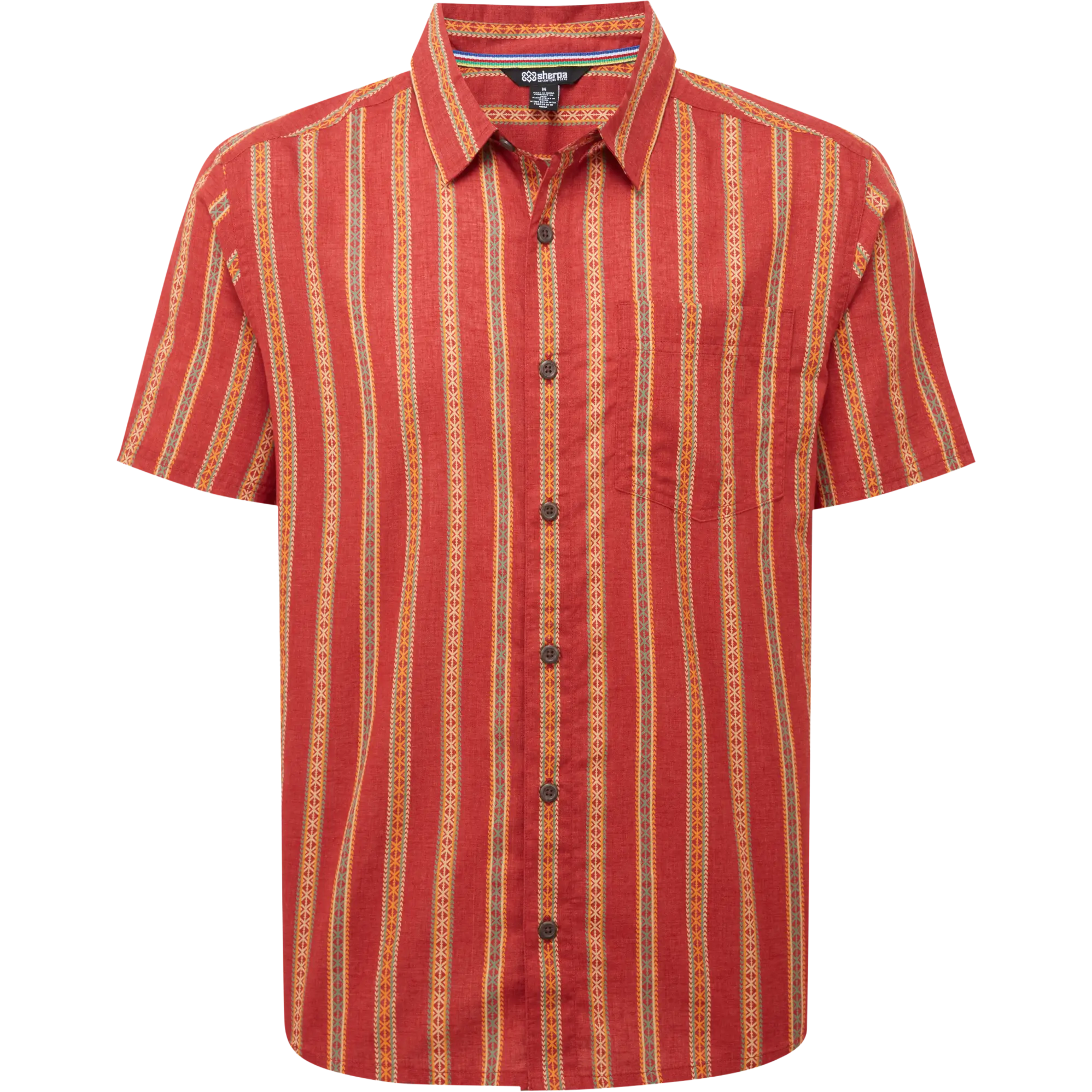 Sherpa Rupa SS Shirt Men - Rust - M - Kortærmet skjorter