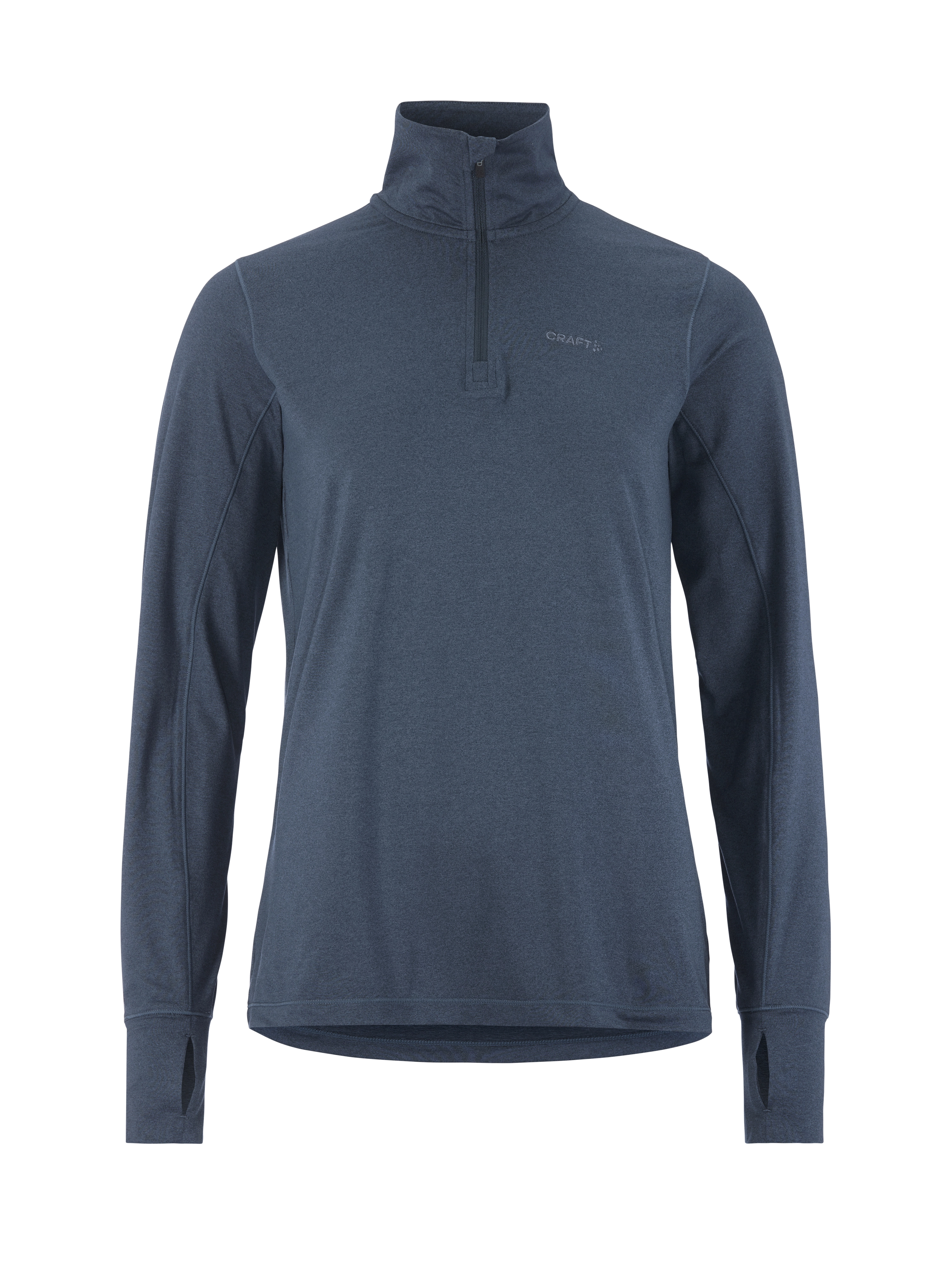 Craft Flow Half Zip Long Sleeve Women - North/Melange - XL - Løbetrøjer