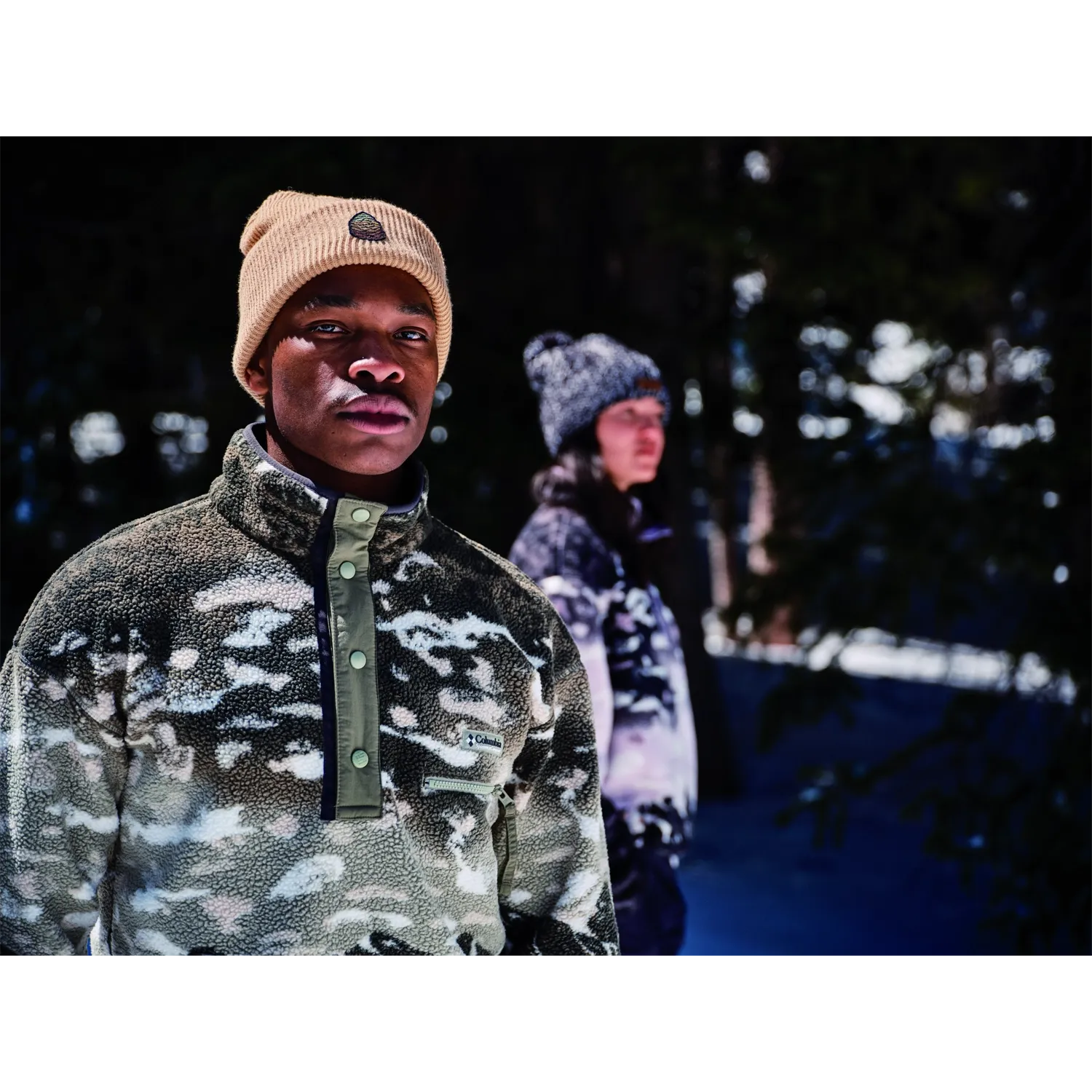 Helvetia II Printed Half Snap Fleece Herr