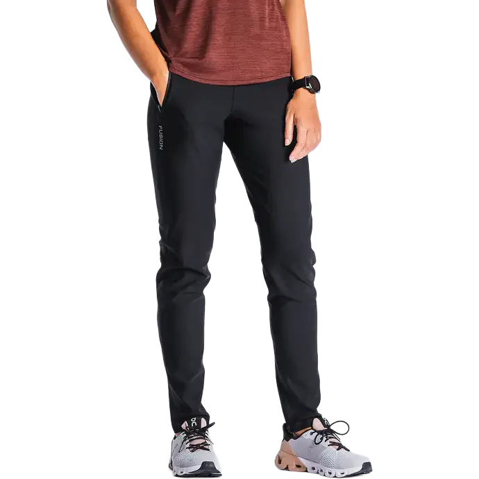 Fusion C3+ x-long Recharge womens pants - Super Black - L - Løbetights og bukser