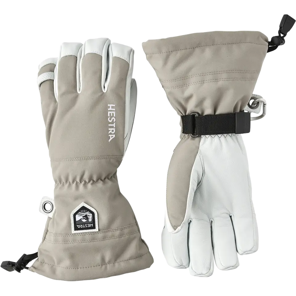 Hestra Army Leather Heli Ski 5 finger - Khaki - 11 - Skihandsker