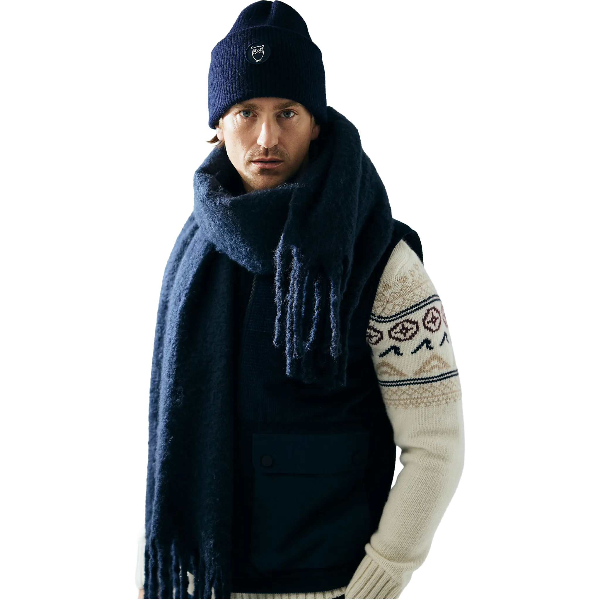 Wool Badge Beanie Women