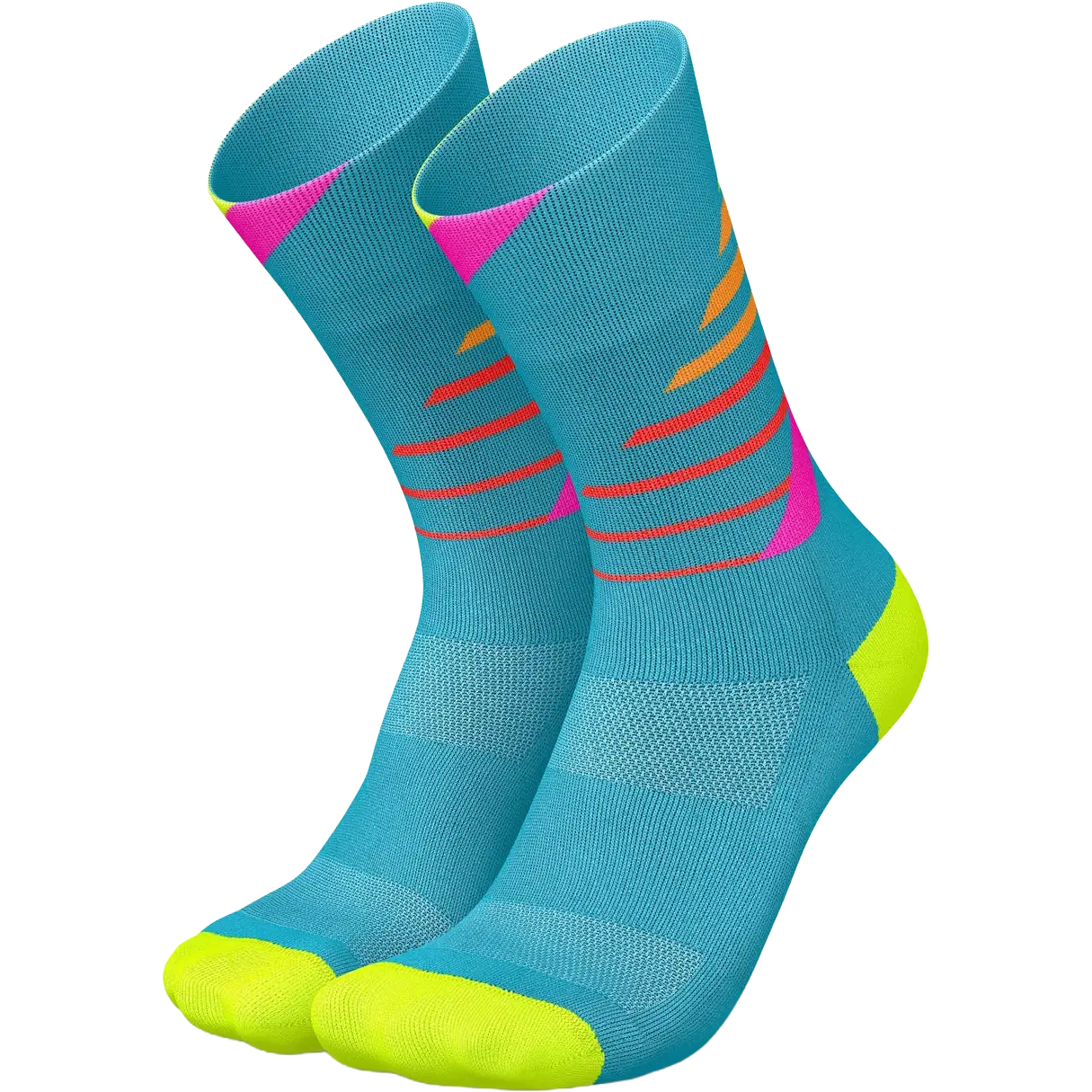 InCylence Running Ladders High-Cut - Blue Pink - 39-42 - Løbestrømper