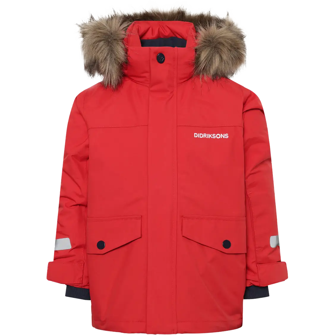 Didriksons Bjärven Kids Parka 4 vinterjakke - Pomme Red - 110 cm - Vinterjakker til børn