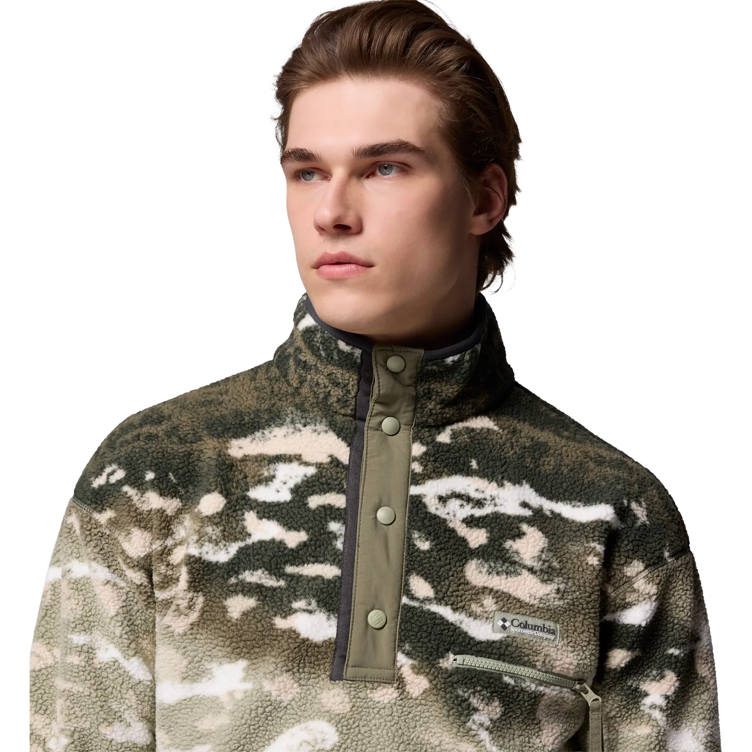 Helvetia II Printed Half Snap Fleece Herr