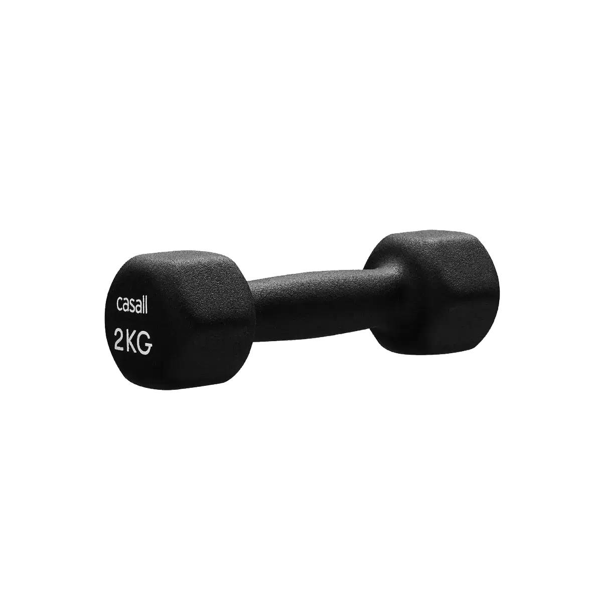 Casall Classic Dumbbell 2Kg håndvægt - Black/White - One size - Træningsudstyr