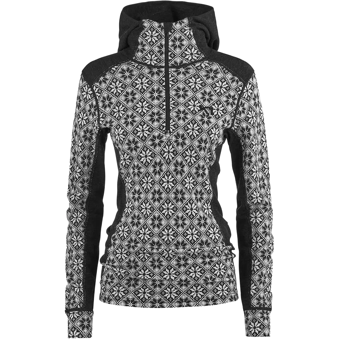 Kari Traa Rose Hoodie Women uldundertrøje - Black - S - Uldundertøj