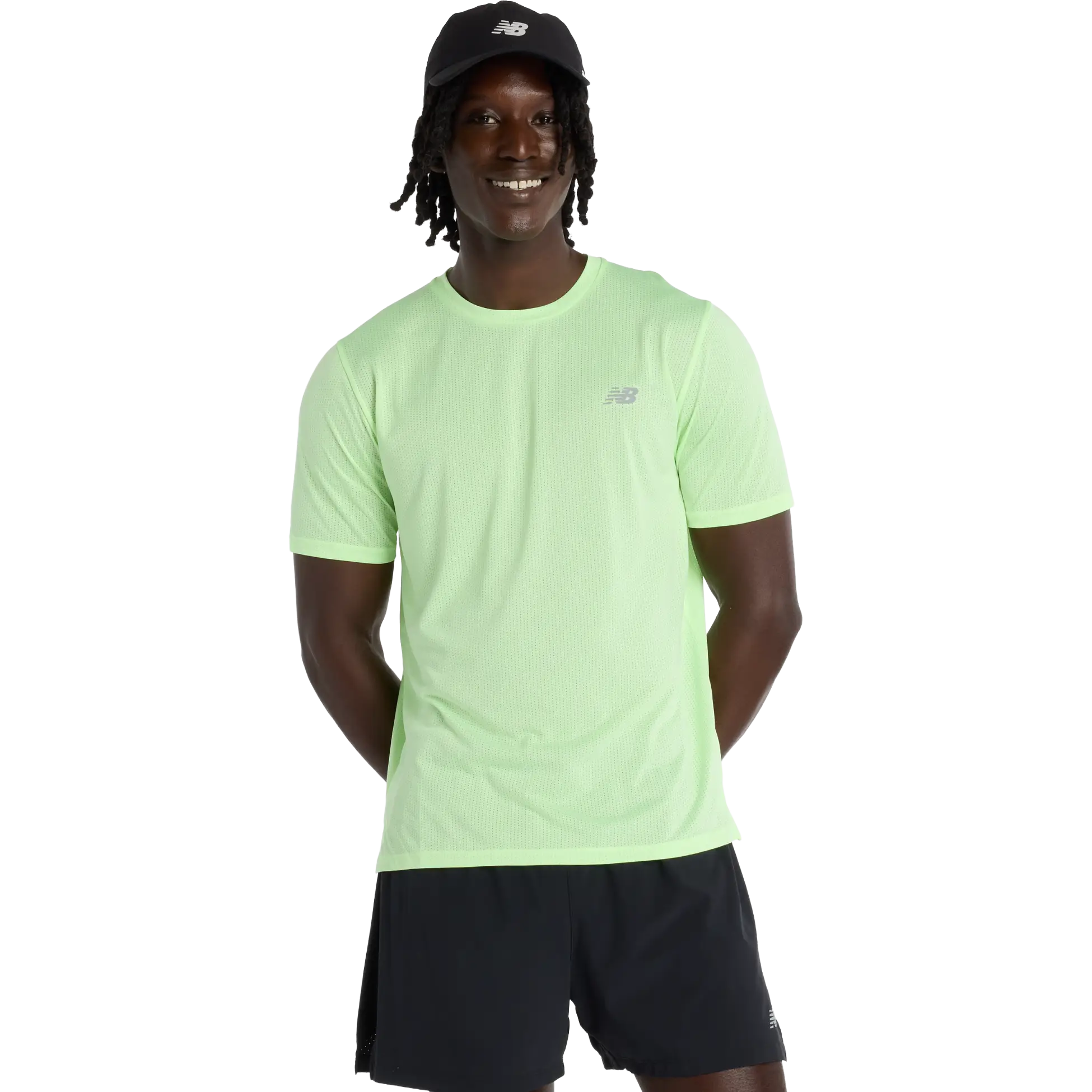 New Balance Athletics Run T-shirt Men - Afterglow Heather - S - Løbe t-shirt