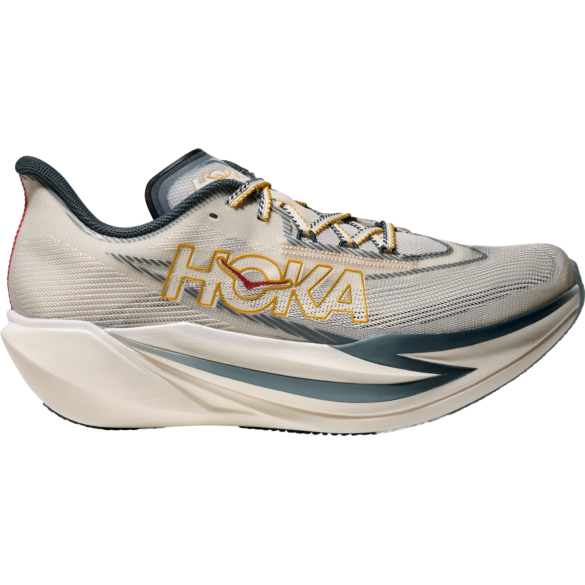 HOKA One One Cielo X1 3.0 Unisex - Alabaster/Yellow Gold - 40 - Konkurrence løbesko