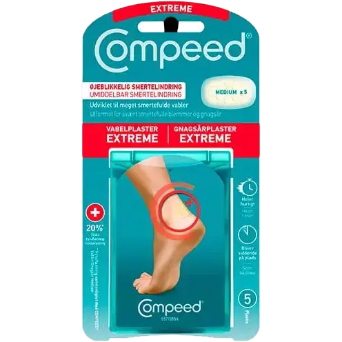 Compeed Vabelplastre Sport Active Hæl 5 stk. - One size - Diverse løbeudstyr
