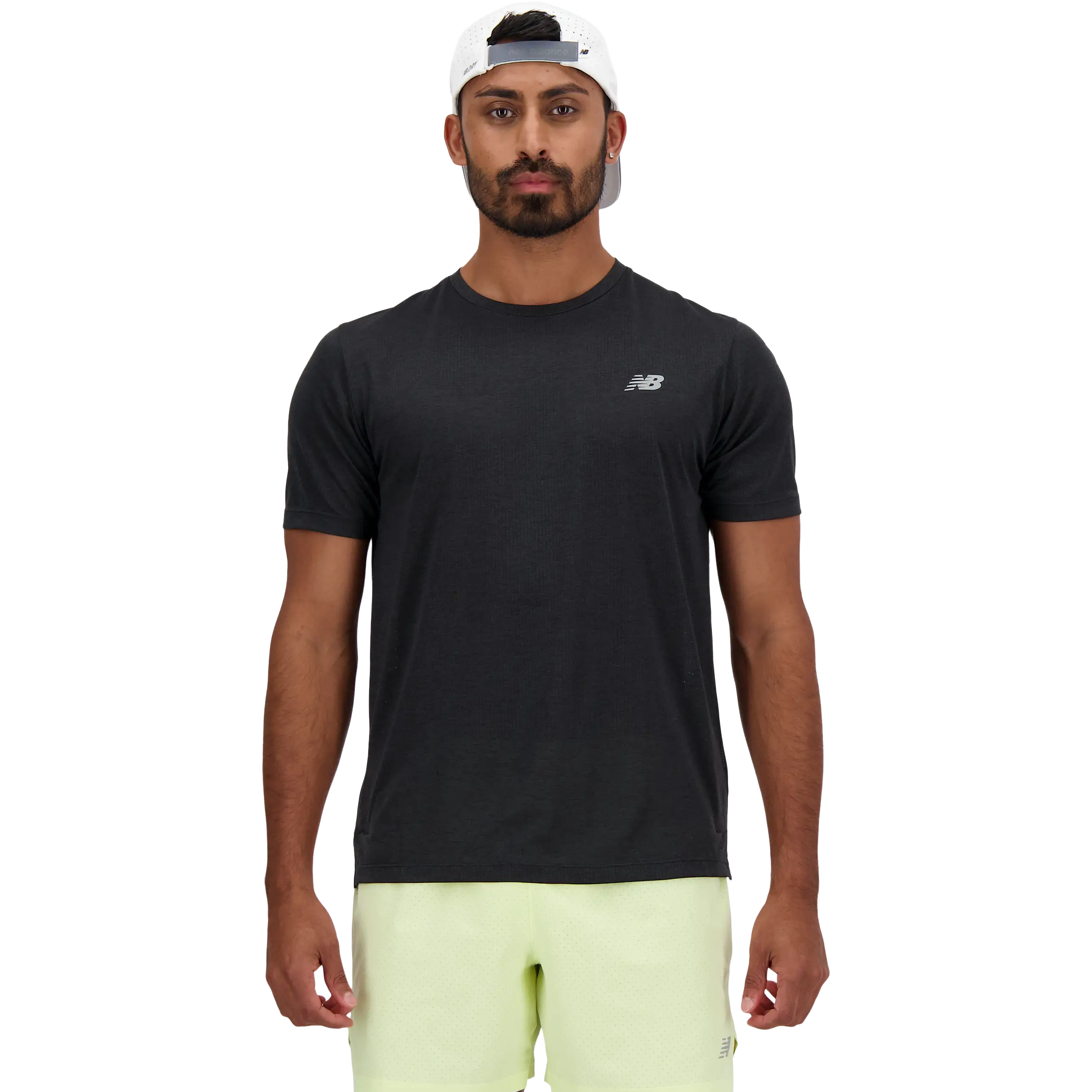 New Balance Athletics Run T-shirt Men - Black - XL - Løbe t-shirt