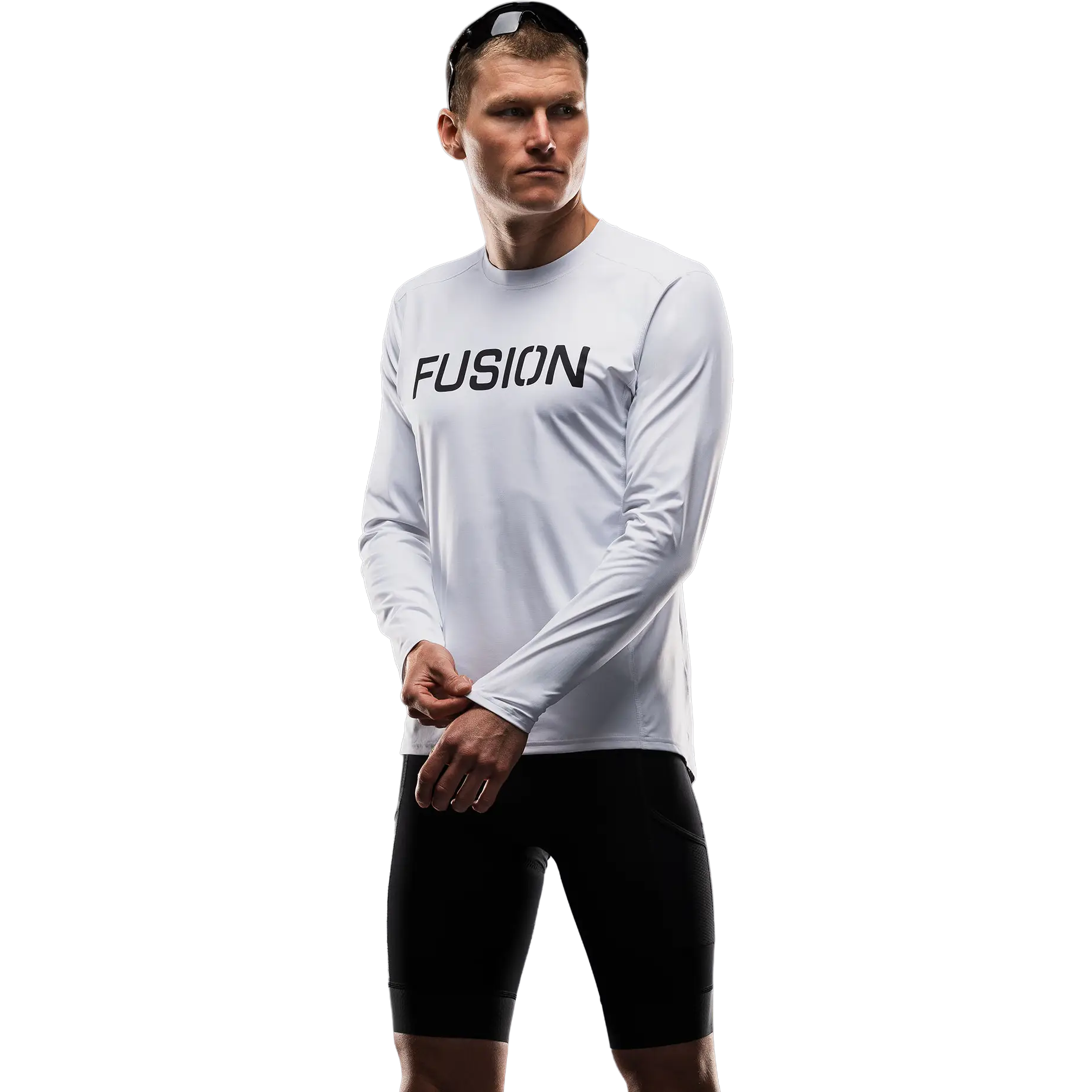 Fusion TEMPO! LS T-Shirt - White - M - Løbe t-shirt