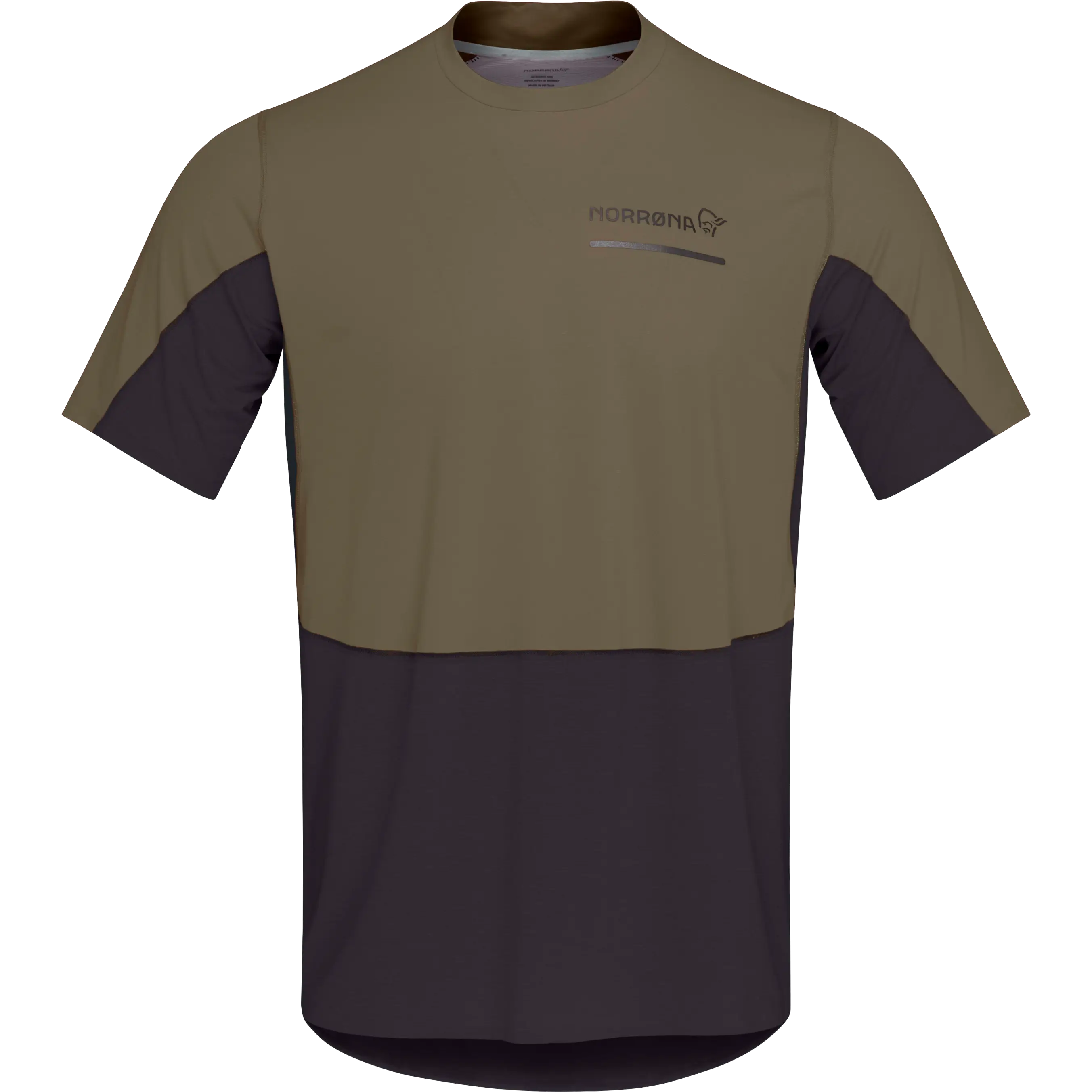 Norrøna Senja Equaliser Lightweight T-shirt Men løbe-T-shirt - Olive Night - S - Løbe t-shirt