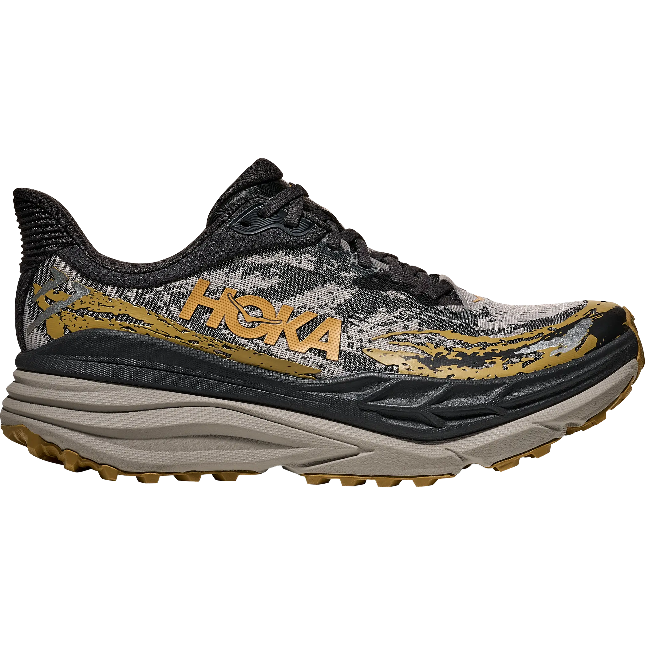 HOKA One One Stinson 7 Men - Black/Cement - US9,5/UK9/43 1/3 - Trailsko