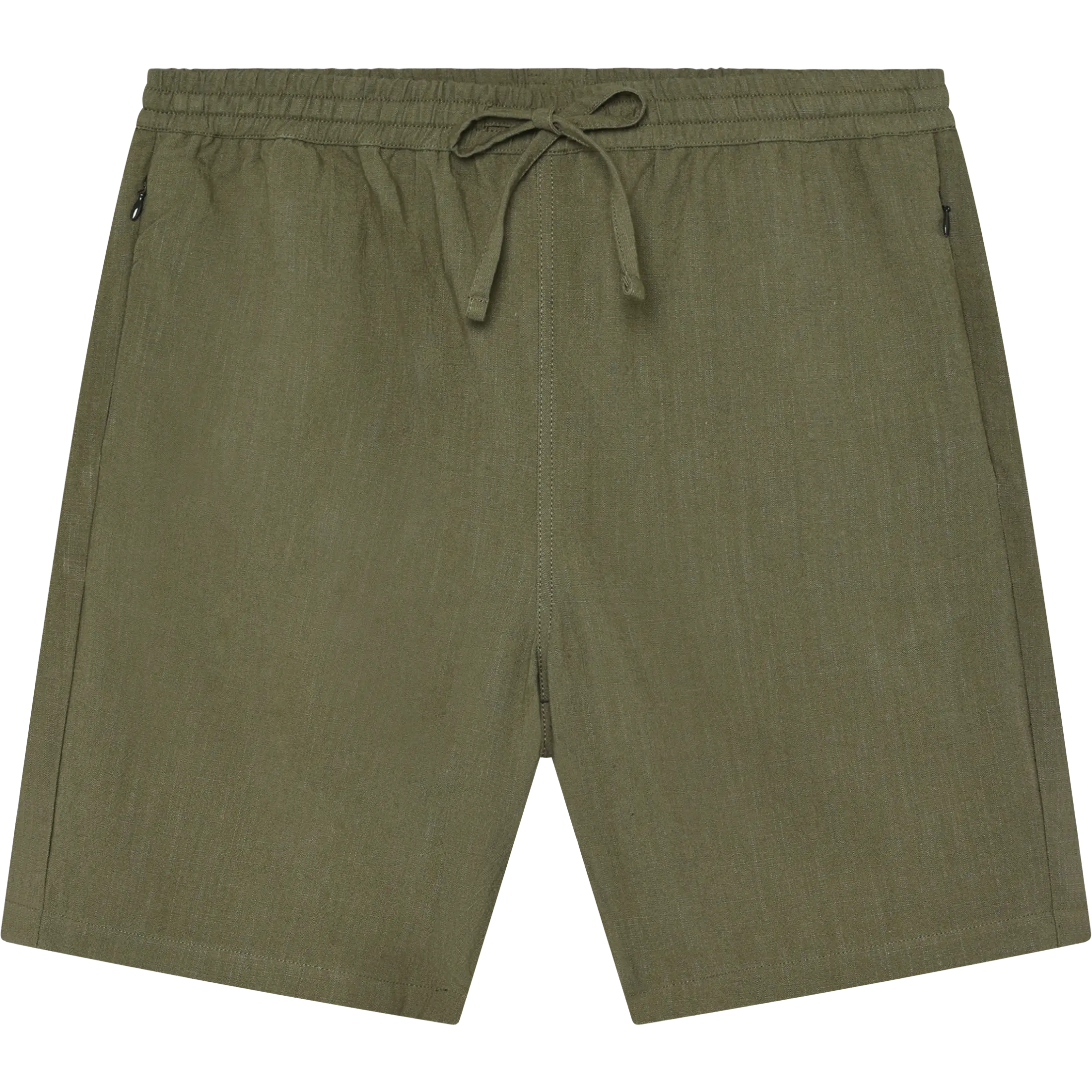 Knowledge Cotton Apparel Fig Linen-Mix Shorts Men - Burned Olive - M