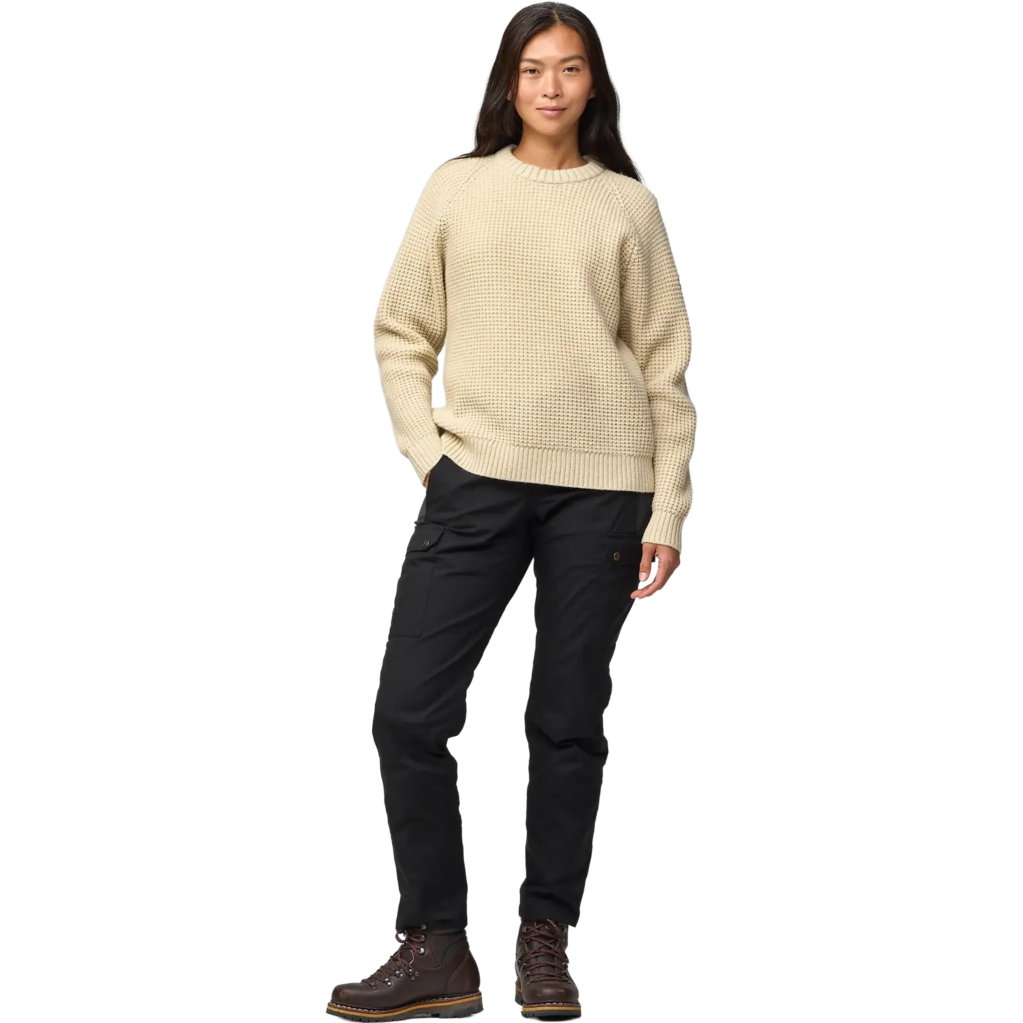 Övik Waffle Knit Women uldtrøje