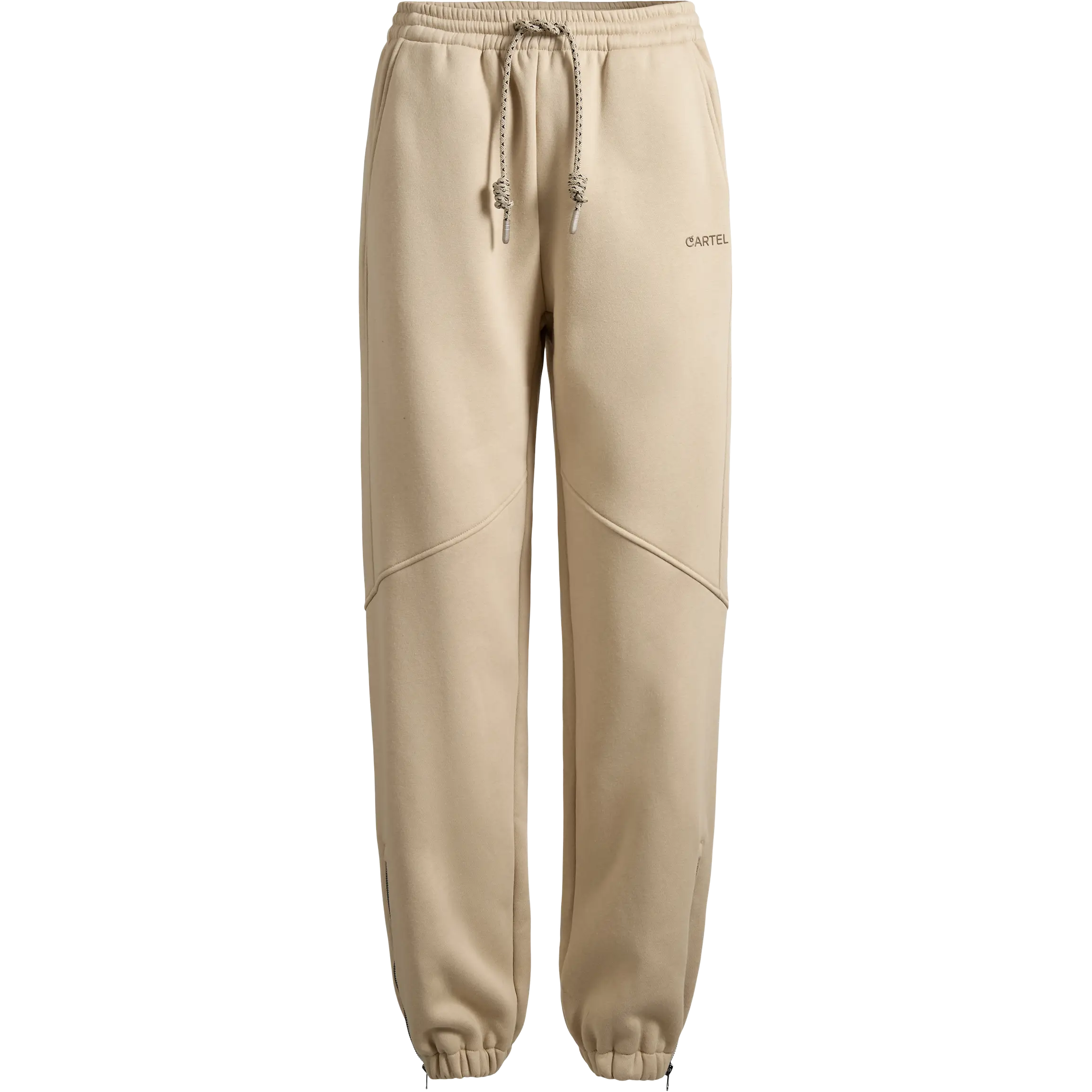 Copenhagen Cartel Horizon Sweat Zip-Leg Joggers Women - Sand - M - Joggingbukser