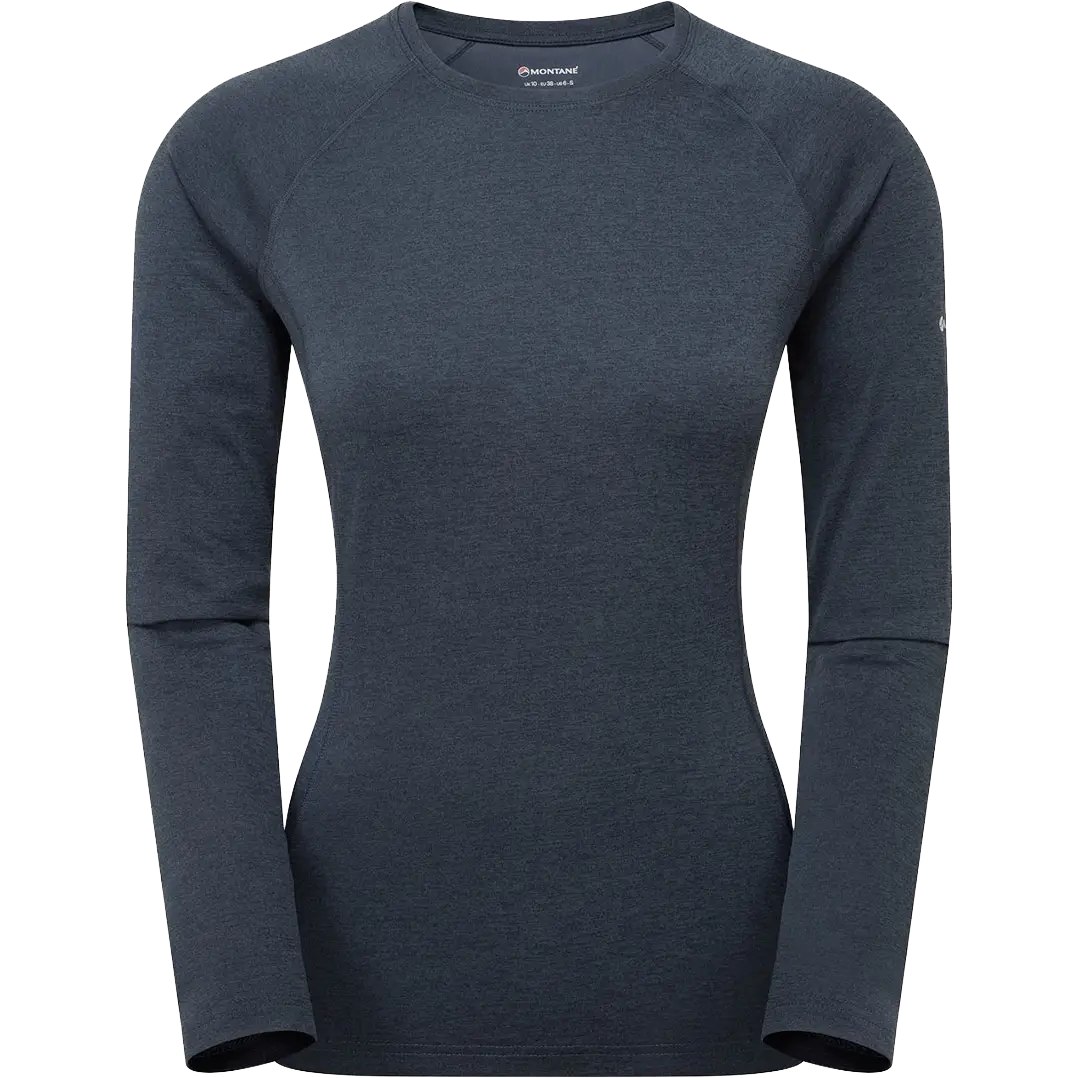 Montane Dart Long Sleeve T-Shirt Women - Eclipse Blue - UK16/EUR44/US12/XL - Langærmet T-shirts