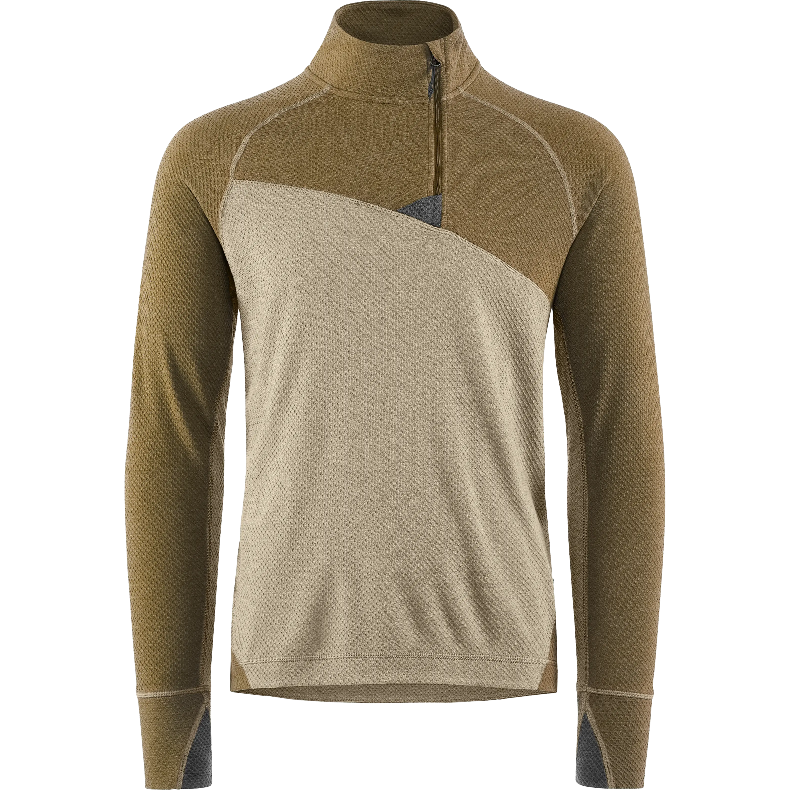 Klättermusen Huge Half Zip Fleece Men - Silver Green/Olive - L - Fleecetrøjer