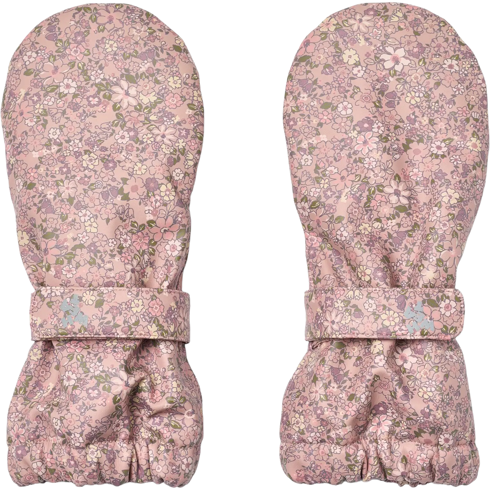 Wheat Rain Mittens Rily Kids børneluffer - Powder Flower Meadow - M/12-24m