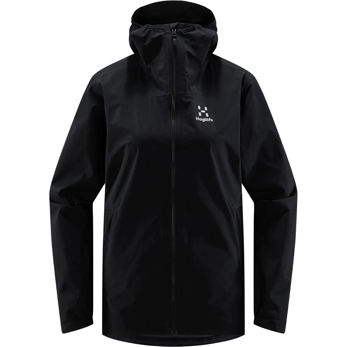 Haglöfs Korp Proof Jacket Women regnjakke - True Black - L - Regnjakker