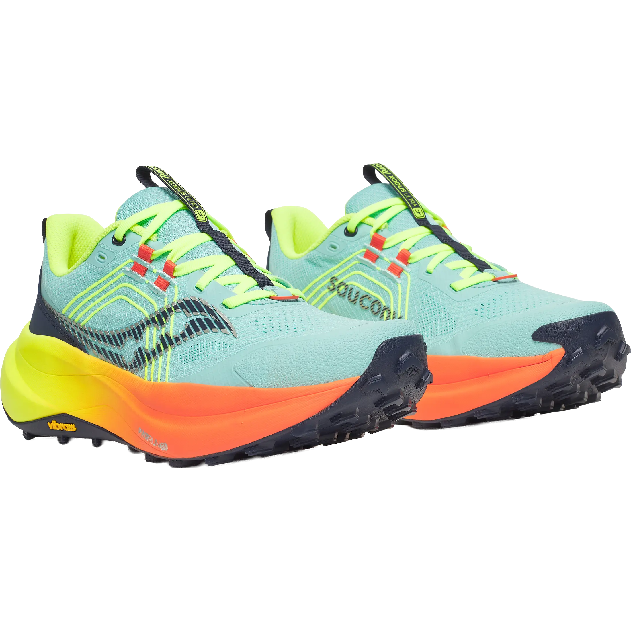 Saucony Xodus Ultra 4 Women - Splash/Fire - US7/UK5/38 - Trailsko
