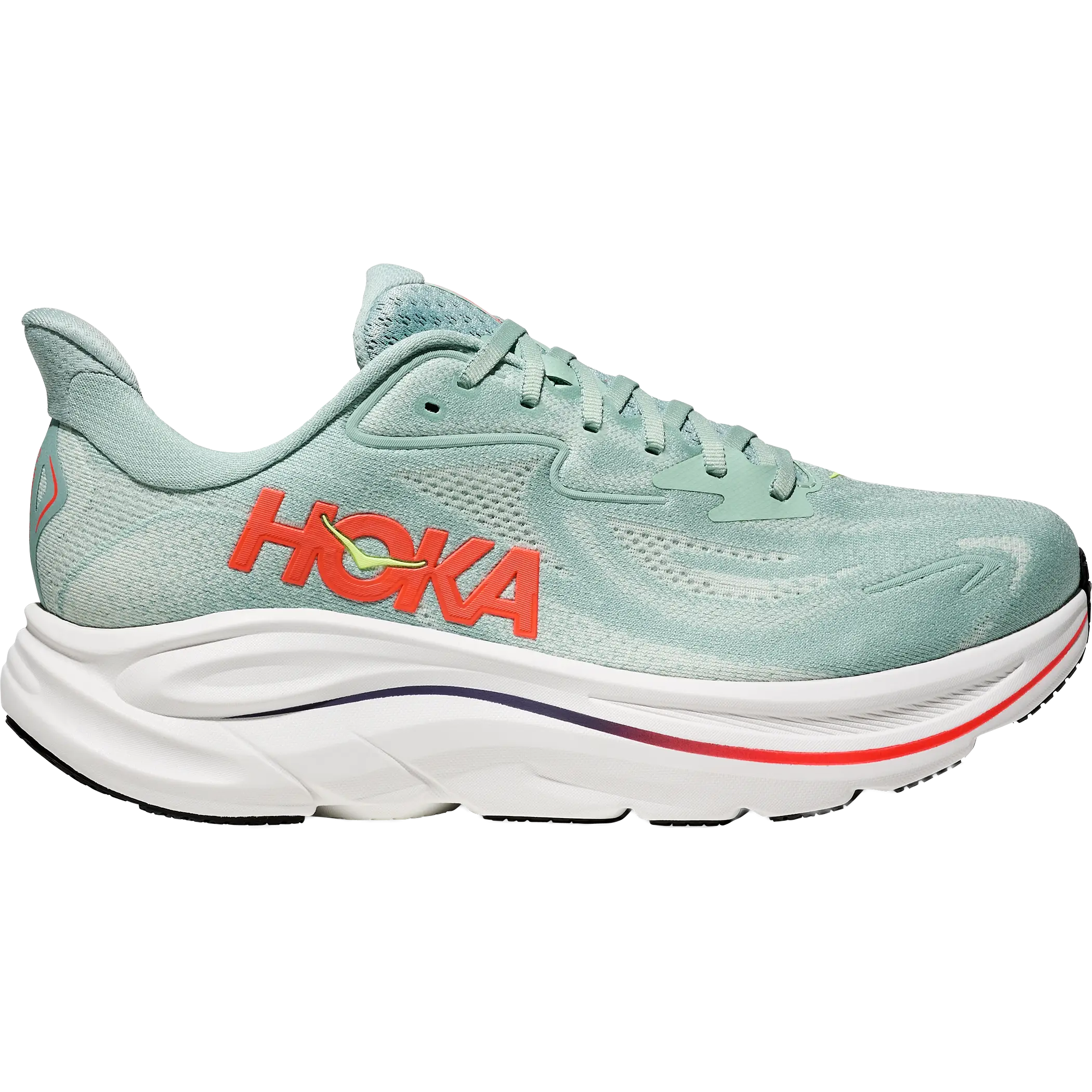 HOKA One One Clifton 10 Men - Sage/Neon Flame - US11/UK10/45 1/3 - Allround løbesko