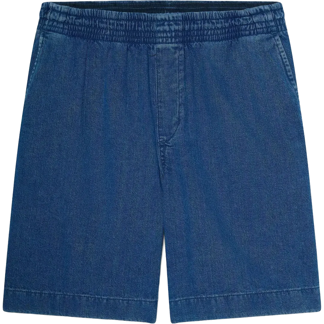 Herringbone Denim Shorts Men