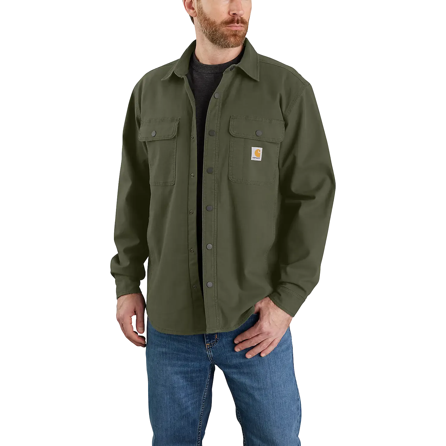 Canvas Fleece-Lined Shirt Jacket Herr