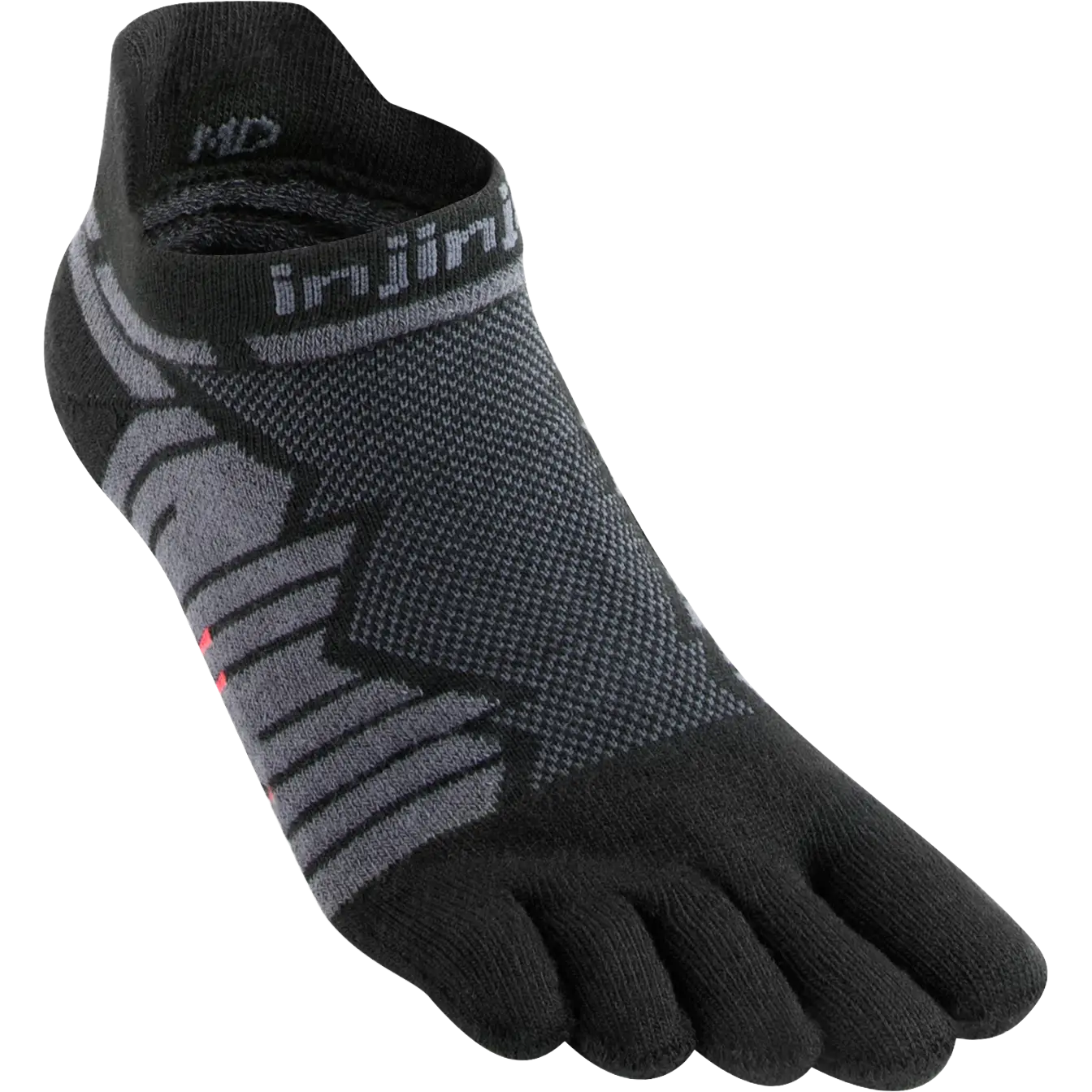 Injinji Ultra Run No-Show - Onyx - L/44,5-47 - Løbestrømper