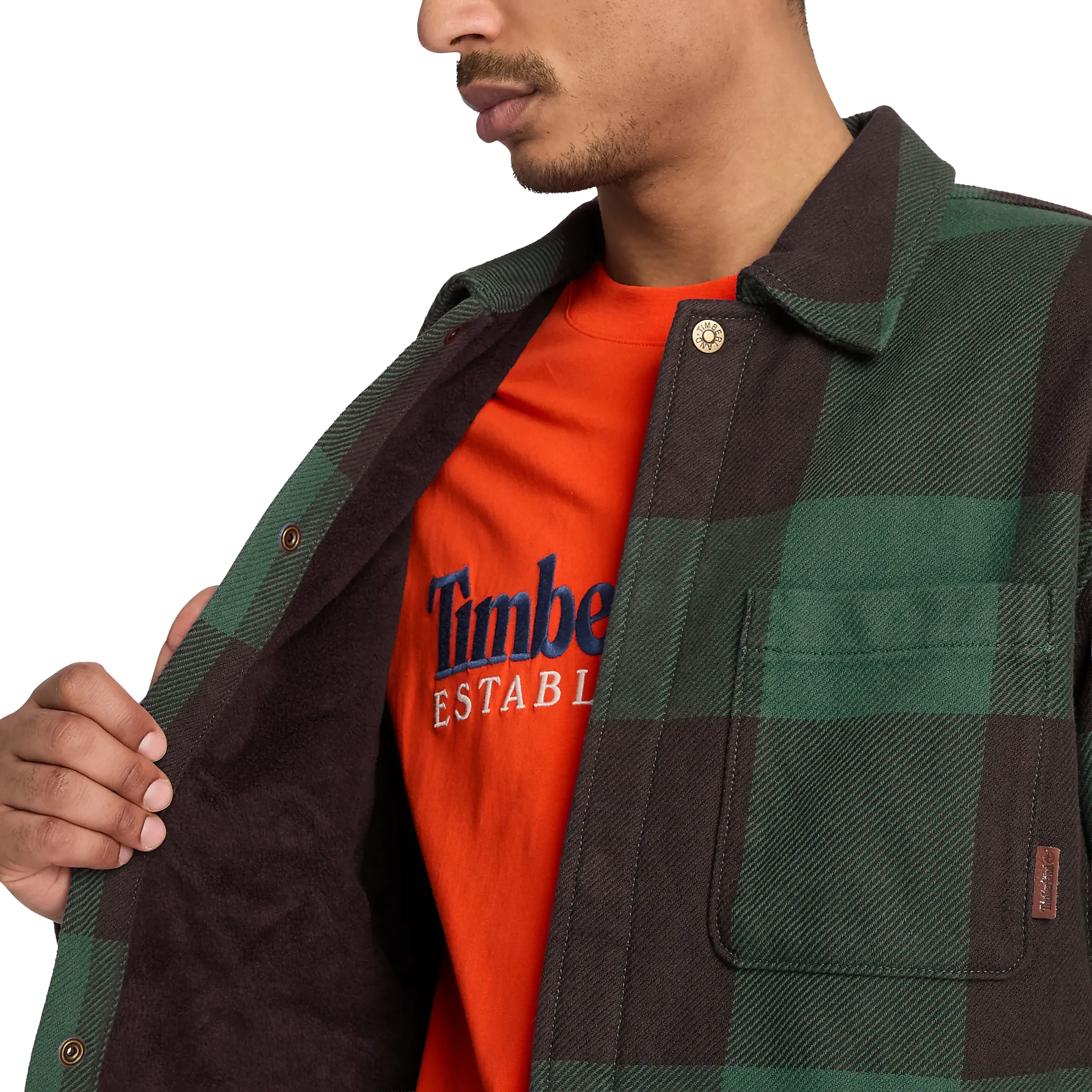  Fleece Lined Check Overshirt