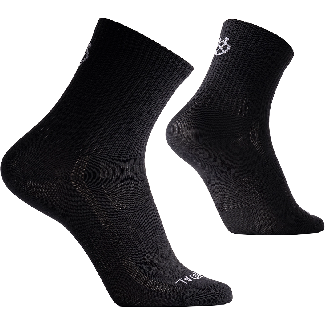 Döndal Run Training Crew, 2-pack løbesokker - Black - 42-44 - Løbestrømper