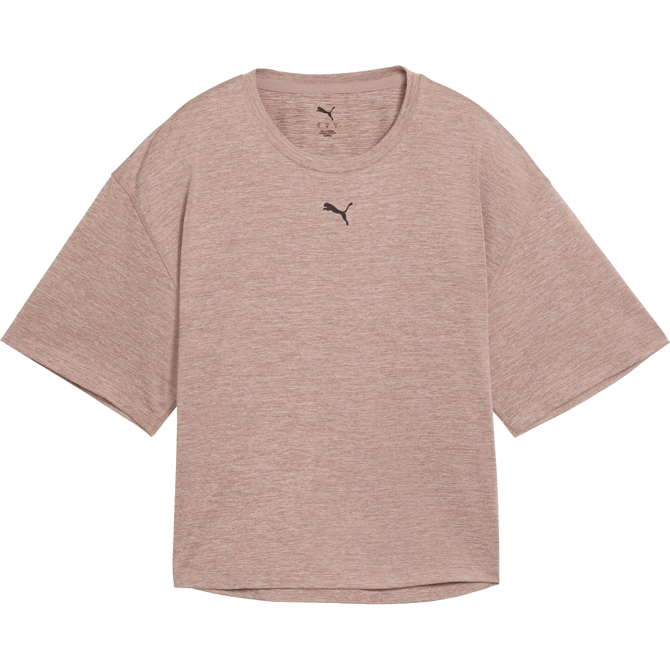 Puma Cloudspun Relaxed Tee Women - Sandstone Heather - M - Løbe t-shirt
