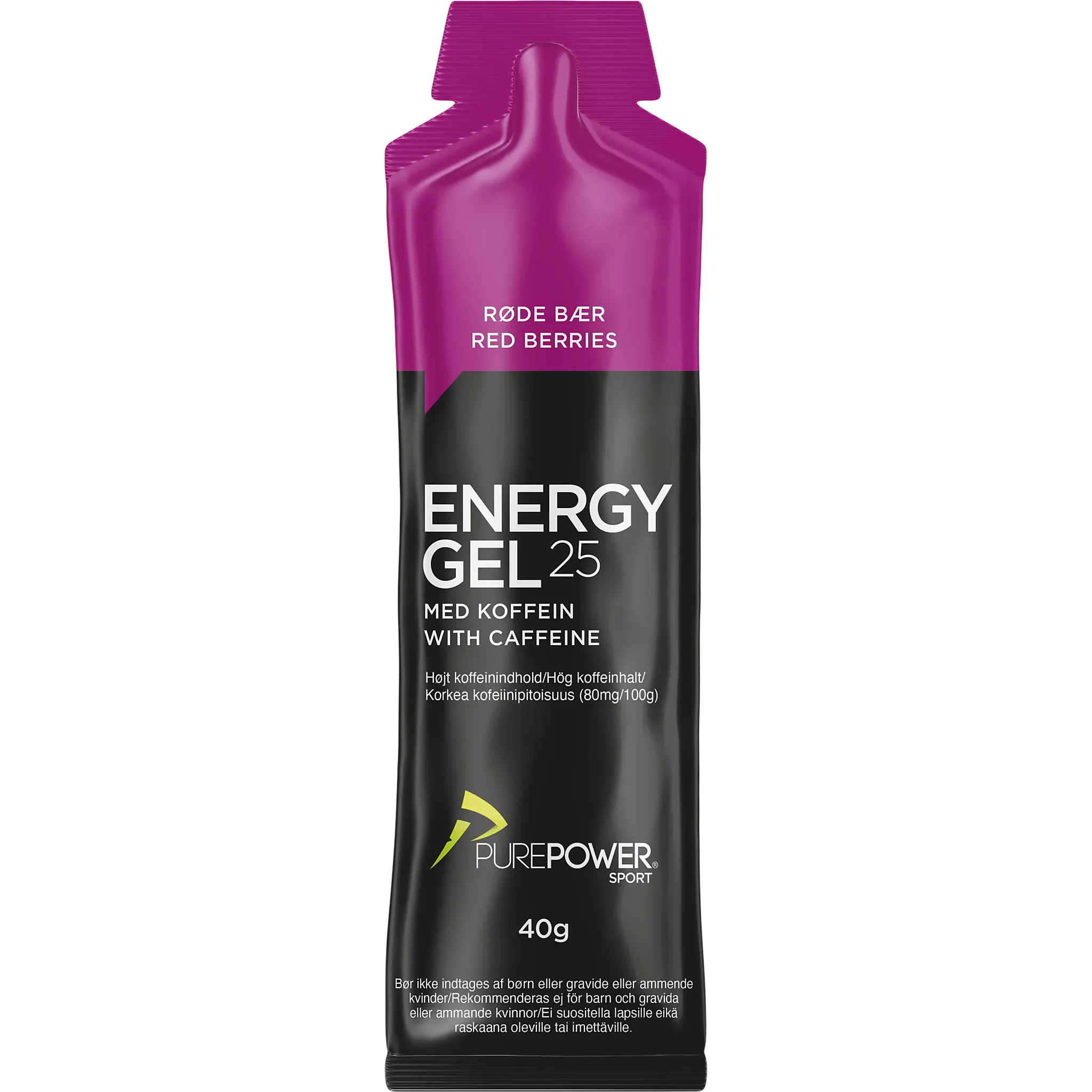 Energy Gel Koffein, Røde Bær, 40 gram